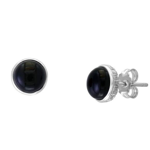Effy Sterling Silver Onyx Stud Earrings - Picture 1 of 5